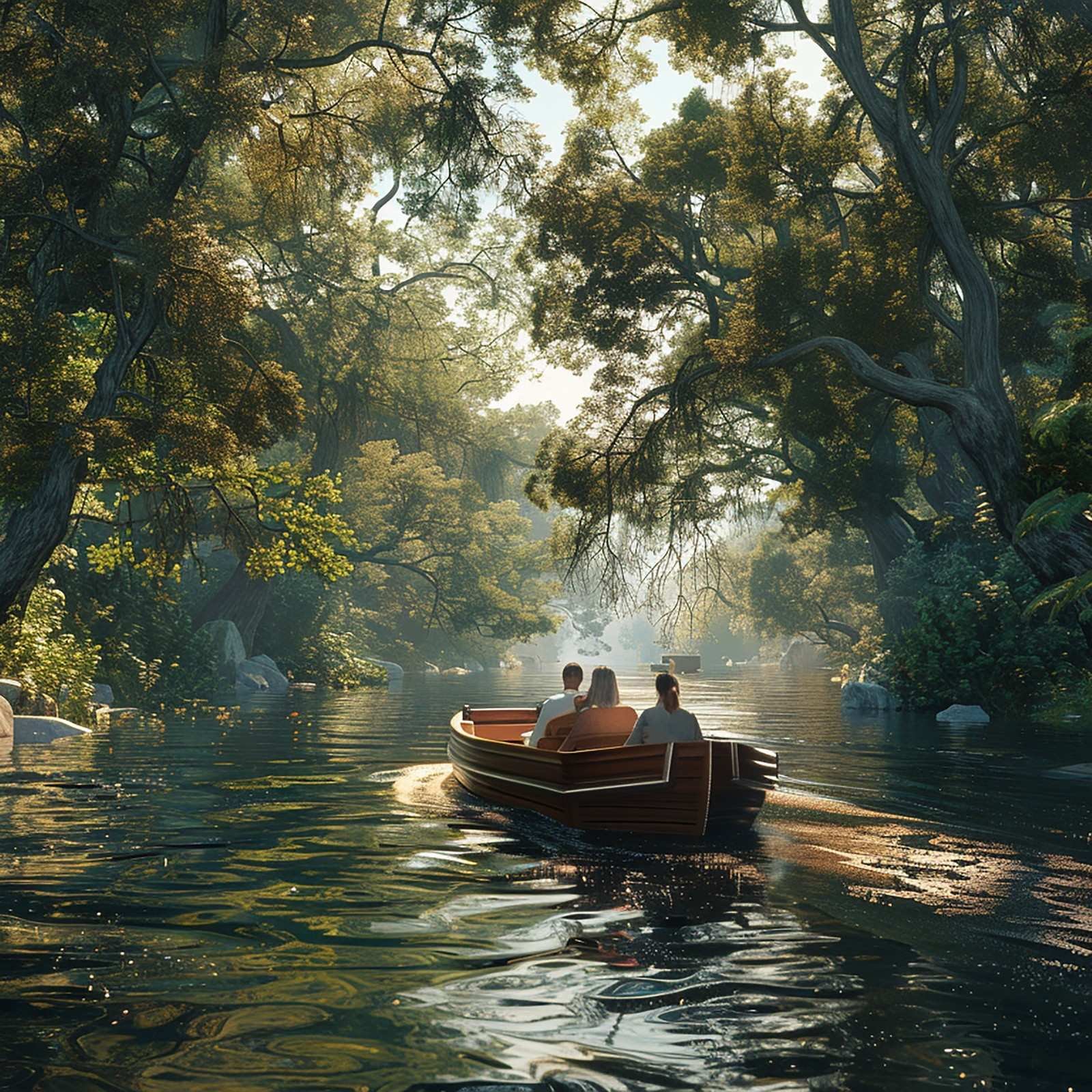 quottranquil-river-boat-ride-with-friendsquot